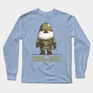 Military Gnome Army Style Long Sleeve T-Shirt